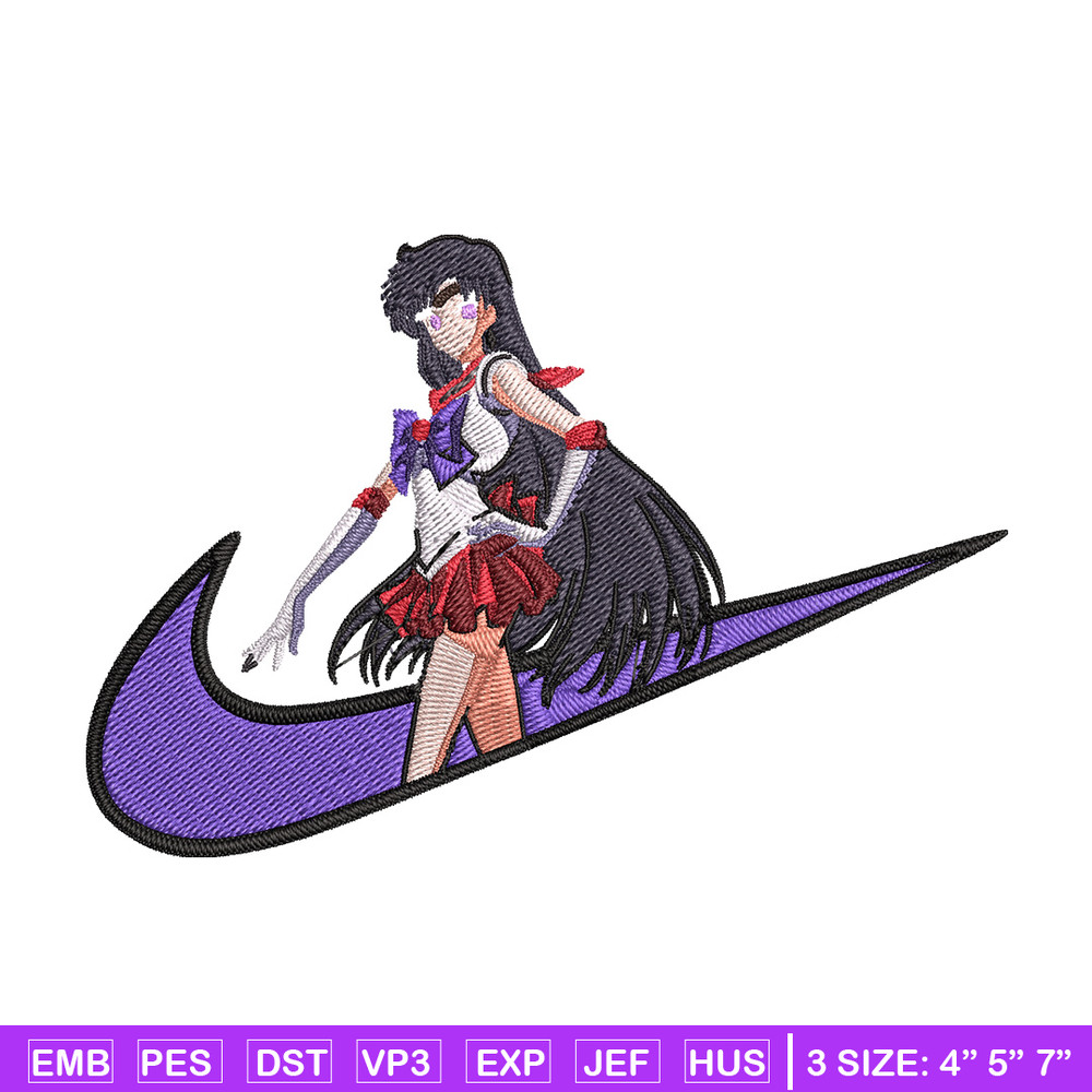 Sailor Mars Embroidery Design, Sailor Moon Embroidery, Embroidery File, Nike Embroidery, Anime shirt, Digital download.jpg