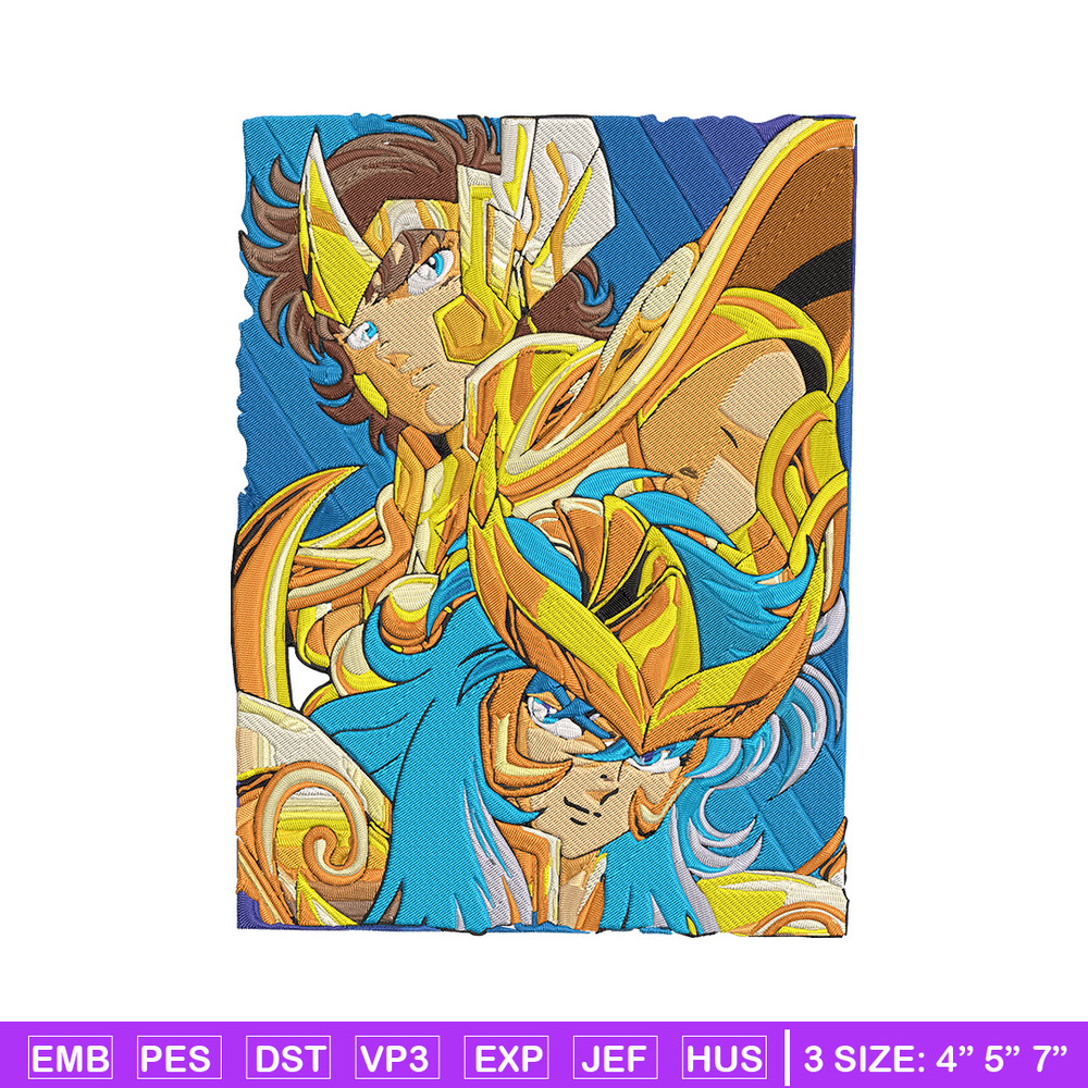 Saint Seiya Embroidery Design, Saint Seiya Embroidery, Embroidery File, Anime Embroidery, Anime shirt, Digital download.jpg