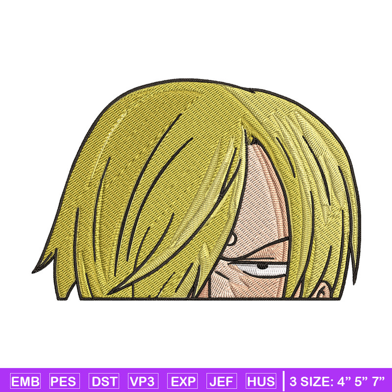 Sanji Peeker Embroidery Design, One piece Embroidery, Embroidery File, Anime Embroidery, Anime shirt, Digital download.jpg