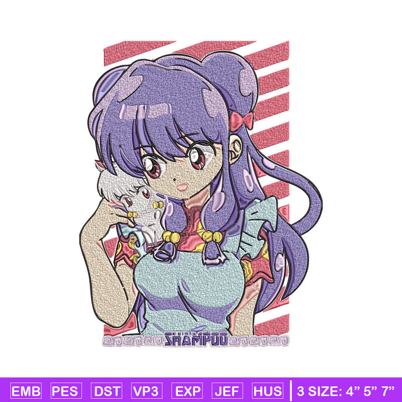 Shampoo ranma Embroidery Design, Ranma Embroidery, Embroidery File, Anime Embroidery, Anime shirt, Digital download.jpg