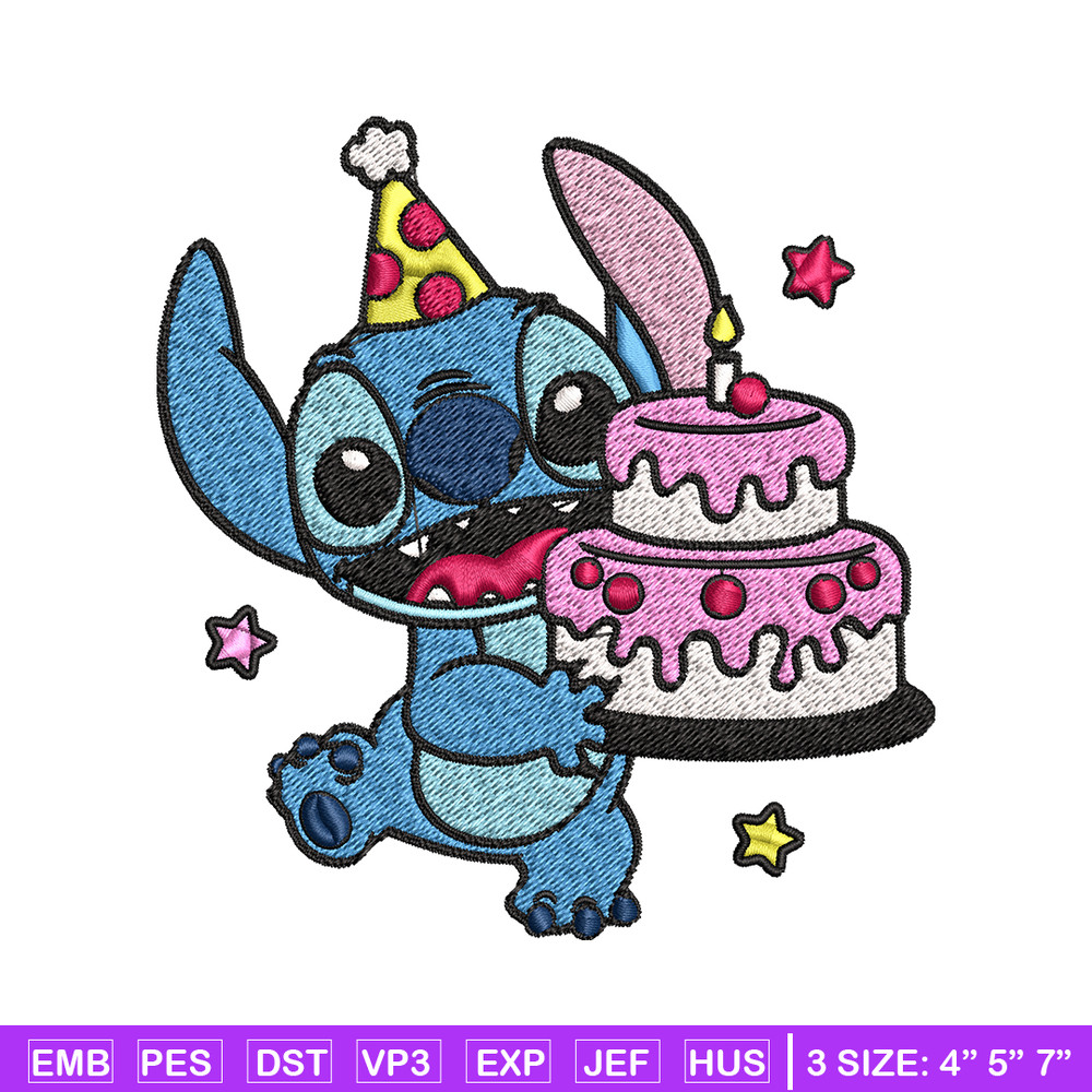 Stitch birthday Embroidery design, Stitch birthday Embroidery, cartoon design, Embroidery File, Digital download..jpg