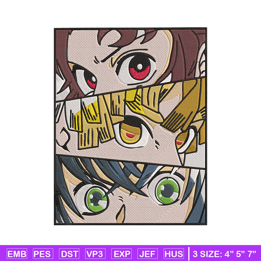 Tanjiro friends poster Embroidery Design, Demon slayer Embroidery, Embroidery File, Anime Embroidery, Digital download.jpg