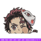 Tanjiro Peeker Embroidery Design, Demon slayer Embroidery, Embroidery File, Anime Embroidery, Digital download..jpg