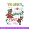 The grinch logo Embroidery design, Grinch christmas Embroidery, Grinch design, Embroidery File, Instant download.jpg