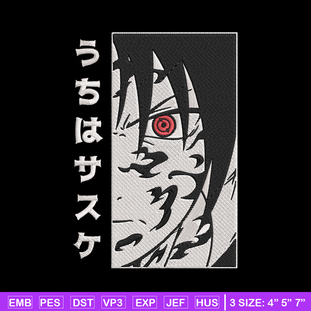 Uchiha Sasuke Embroidery Design, Naruto Embroidery, Embroidery File,Anime Embroidery, Anime shirt, Digital download..jpg