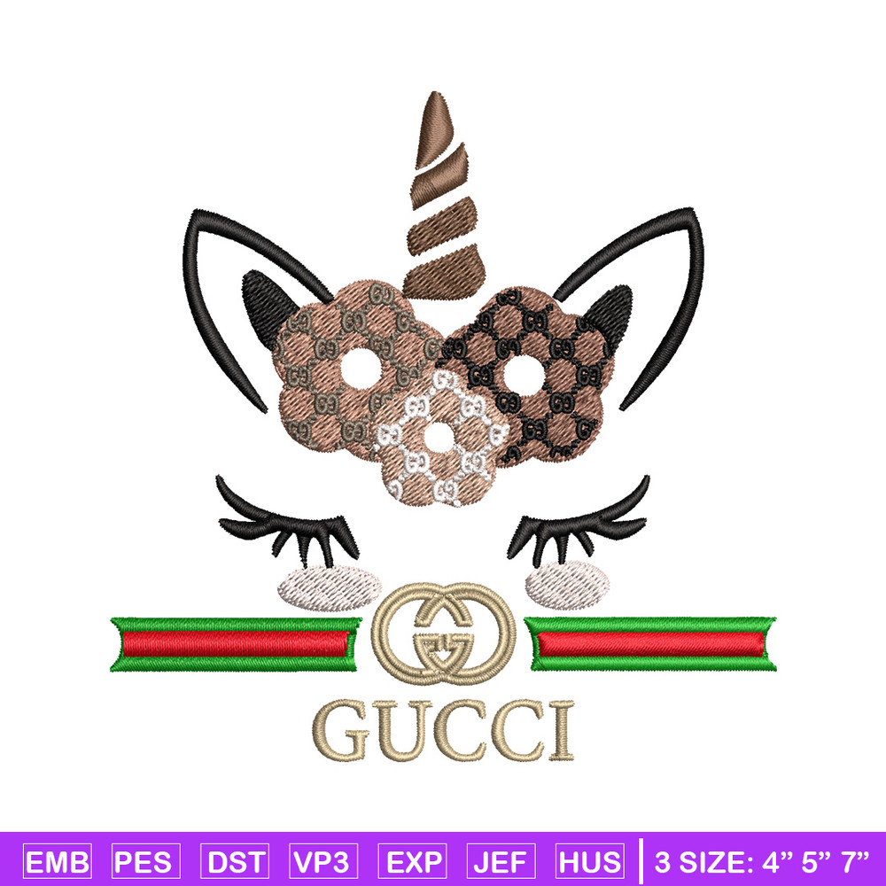 Unicorn gucci Embroidery Design, Gucci Embroidery, Embroidery File, Brand Embroidery, Logo shirt, Digital download.jpg