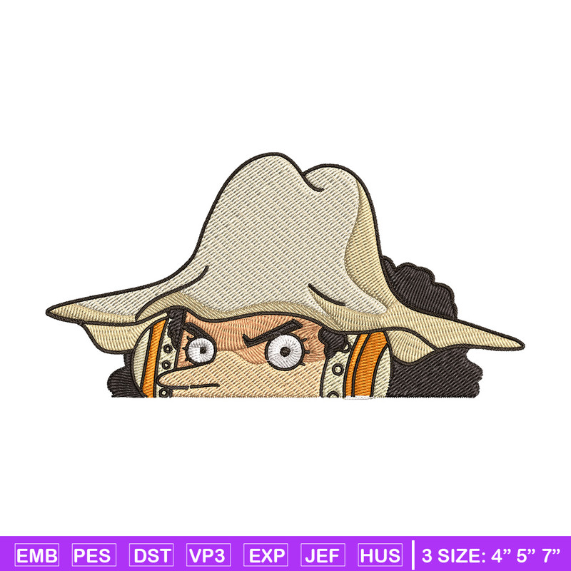 Usopp Peeker Embroidery Design, One piece Embroidery, Embroidery File, Anime Embroidery, Anime shirt, Digital download.jpg