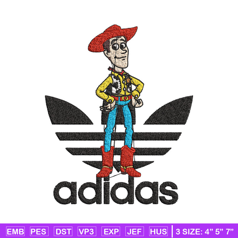 Woody adidas Embroidery Design, Adidas Embroidery, Embroidery File, Brand Embroidery, Logo shirt, Digital download.jpg