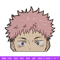 Yuji Peeker Embroidery Design, Jujutsu Embroidery, Embroidery File, Anime Embroidery, Anime shirt, Digital download.jpg