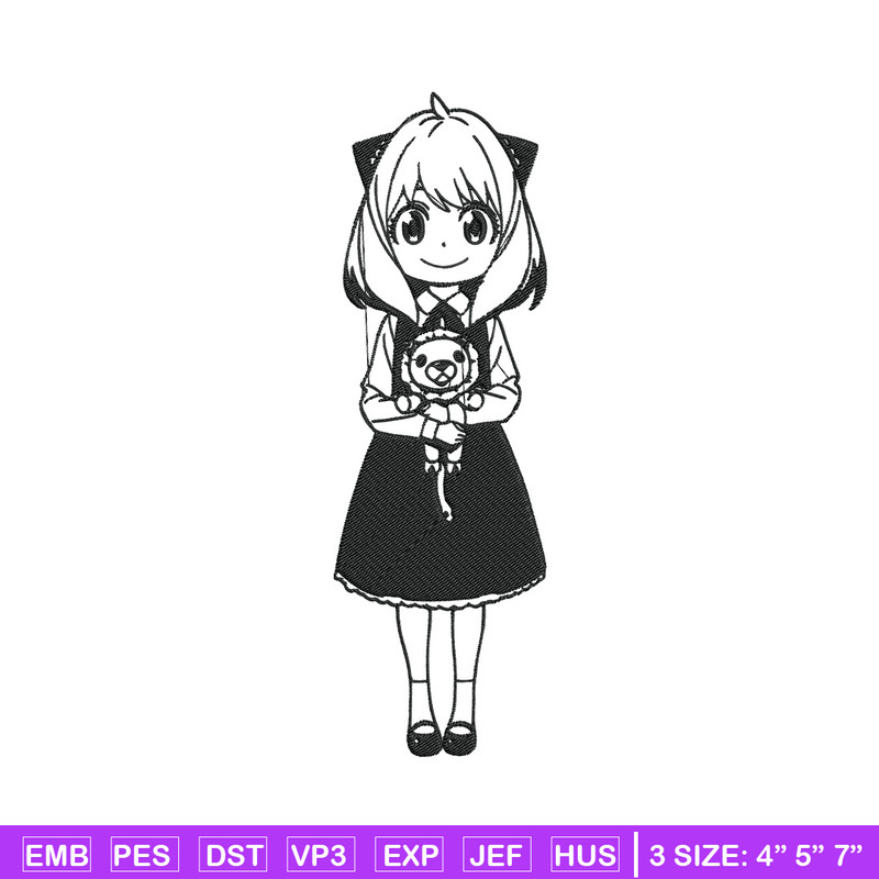 Anya Forger Embroidery Design, Spy x family Embroidery, Embroidery File, Anime Embroidery, Anime shirt,Digital download.jpg