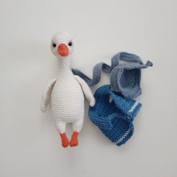 crocheted goose, crocheted toy, for gift