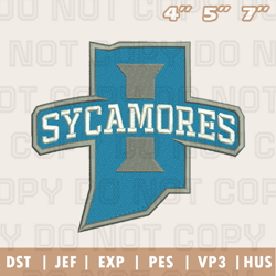 Indiana State Sycamores Embroidery Machine Design, NFL Embroidery Design, Instant Download