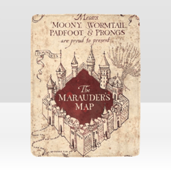 Marauders Map Harry Potter Blanket Lightweight Soft Microfiber Fleece