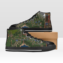 Heroes of Might and Magic 3 Shoes, High-Top Sneakers, Handmade Footwear
