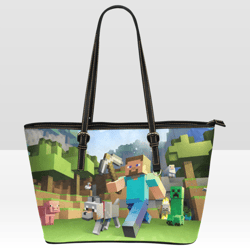 Minecraft Leather Tote Bag