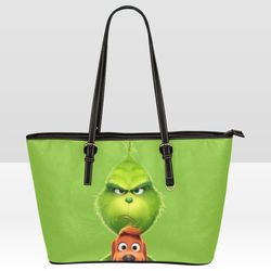 Grinch Leather Tote Bag