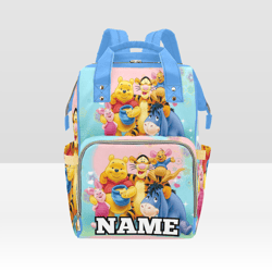 Custom NAME Winnie the Pooh Diaper Bag Backpack
