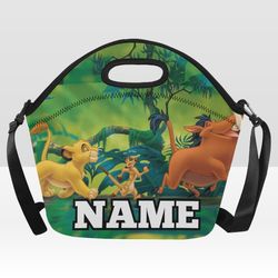 Custom NAME Lion King Simba Neoprene Lunch Bag, Lunch Box