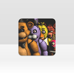 FNAF Five Nights At Freddy's Cup Coaster, Square Drink Coaster, Round Coffee Coaster