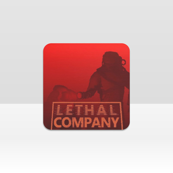 Lethal Company Cup Coaster, Square Drink Coaster, Round Coffee Coaster.png