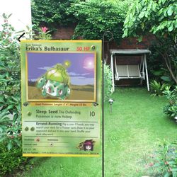 Erikas Bulbasaur Card Garden Flag (Two Sides Printing, without Flagpole)