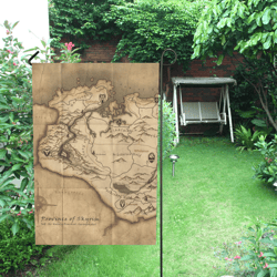 Skyrim Map Garden Flag (Two Sides Printing, without Flagpole)