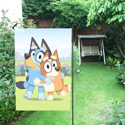 Bluey and Bingo Garden Flag (Two Sides Printing, without Flagpole)
