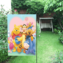 Winnie the Pooh Garden Flag (Two Sides Printing, without Flagpole)