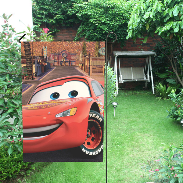 Lightning McQueen Cars Garden Flag, Yard Flag.png