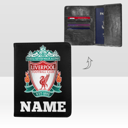 Liverpool Passport Cover Custom NAME, Passport Holder High-Grade Microfiber Leather