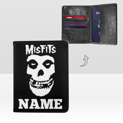 Misfits Passport Cover Custom NAME, Passport Holder High-Grade Microfiber Leather