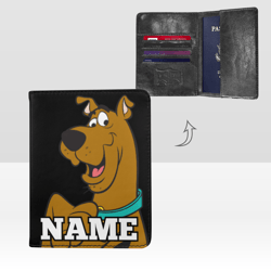 Scooby Doo Passport Cover Custom NAME, Passport Holder High-Grade Microfiber Leather