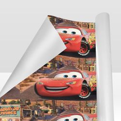 Lightning Mcqueen Cars Gift Wrapping Paper 58"x 23" (1 Roll)