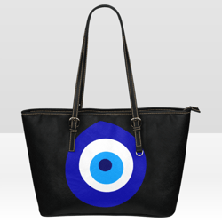 Evil Eye Leather Tote Bag