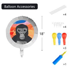Gorilla Tag Monkey Foil Balloon