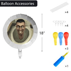 Skibidi Toilet Foil Balloon