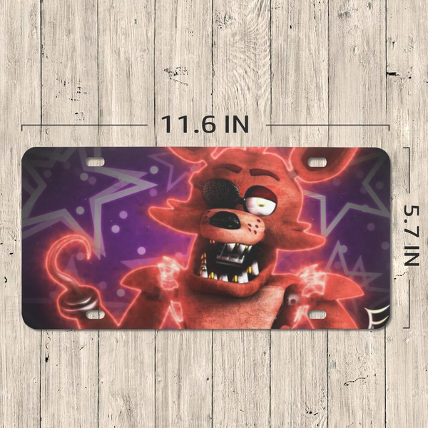 Foxy FNAF Five Nights At Freddy's License Plate.png