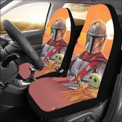 Mandalorian Car Seat Covers Set of 2 Universal Size