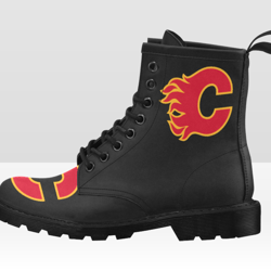 Calgary Flames Vegan Leather Boots