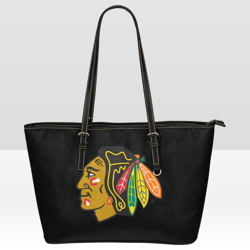 Chicago Blackhawks Leather Tote Bag