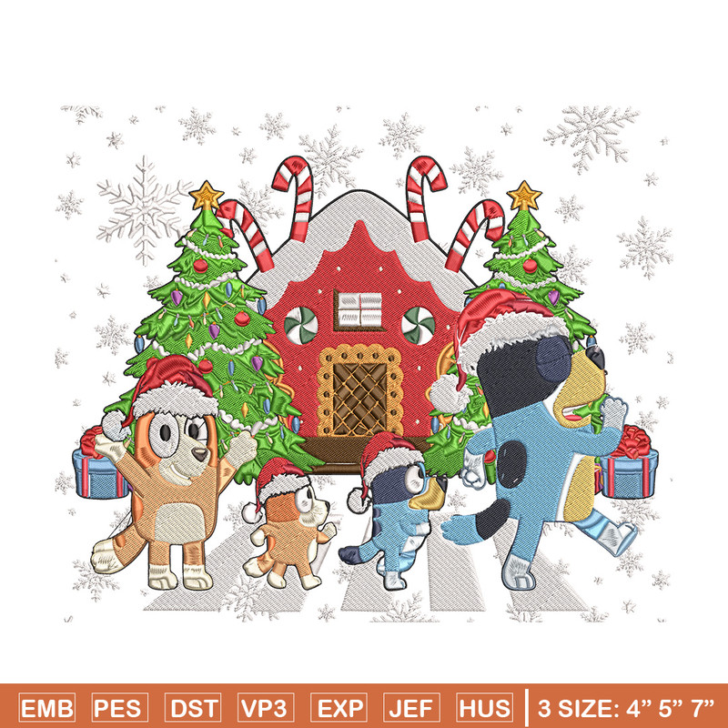 Bluey family Embroidery Design,Bluey Embroidery, Embroidery File, Chrismas Embroidery, Anime shirt, Digital download.jpg