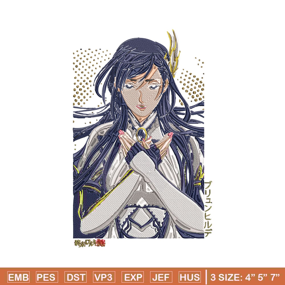 Brunhilde poster Embroidery Design, Ragnarok Embroidery, Embroidery File, Anime Embroidery, Anime shirt,Digital download.jpg