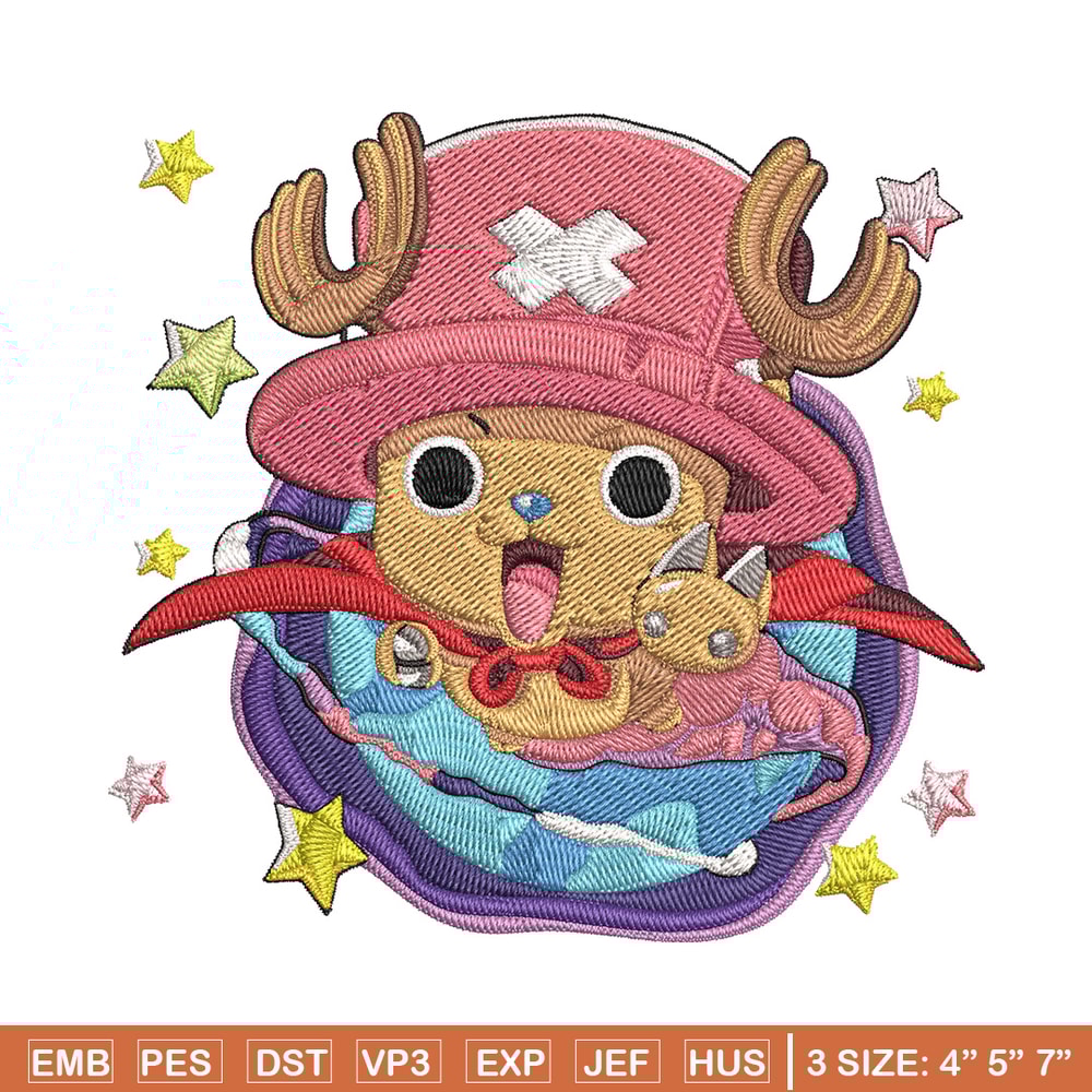 Chopper cute Embroidery Design,One piece Embroidery, Embroidery File, Anime Embroidery, Anime shirt, Digital download.jpg