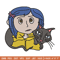 Coraline And Black Cat Embroidery Design, Coraline Embroidery, Embroidery File, Cartoon shirt, Digital download..jpg