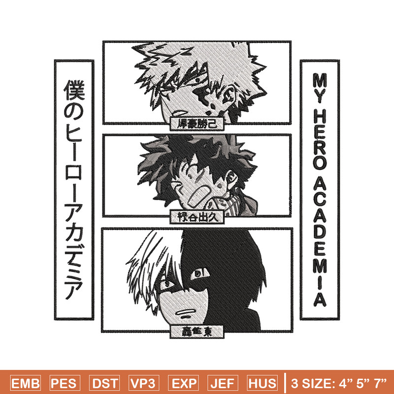 Deku friends Embroidery Design, Mha Embroidery, Embroidery File, Anime Embroidery, Anime shirt, Digital download..jpg