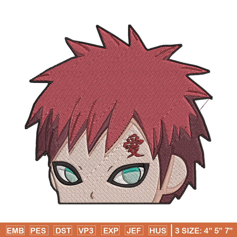 Gaara Peeker Embroidery Design, Naruto Embroidery, Embroidery File, Anime Embroidery,Anime shirt, Digital download.jpg