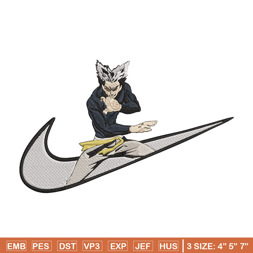 Garou x nike Embroidery Design, One punch man Embroidery, Embroidery File, Nike Embroidery, Anime shirt,Digital download.jpg