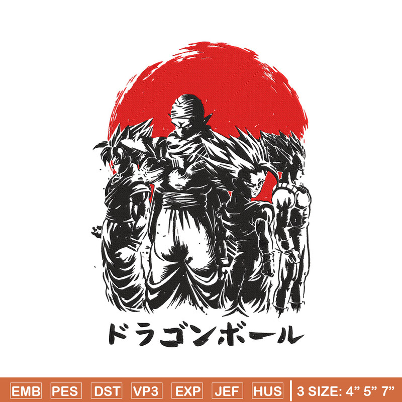 Goku friends Embroidery Design, Dragonball Embroidery, Embroidery File, Anime Embroidery, Anime shirt, Digital download.jpg