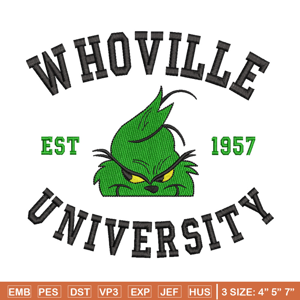 Grinch est1957 embroidery design,Grinch embroidery, Chrismas design, Embroidery file, Embroidery shirt, Digital download.jpg