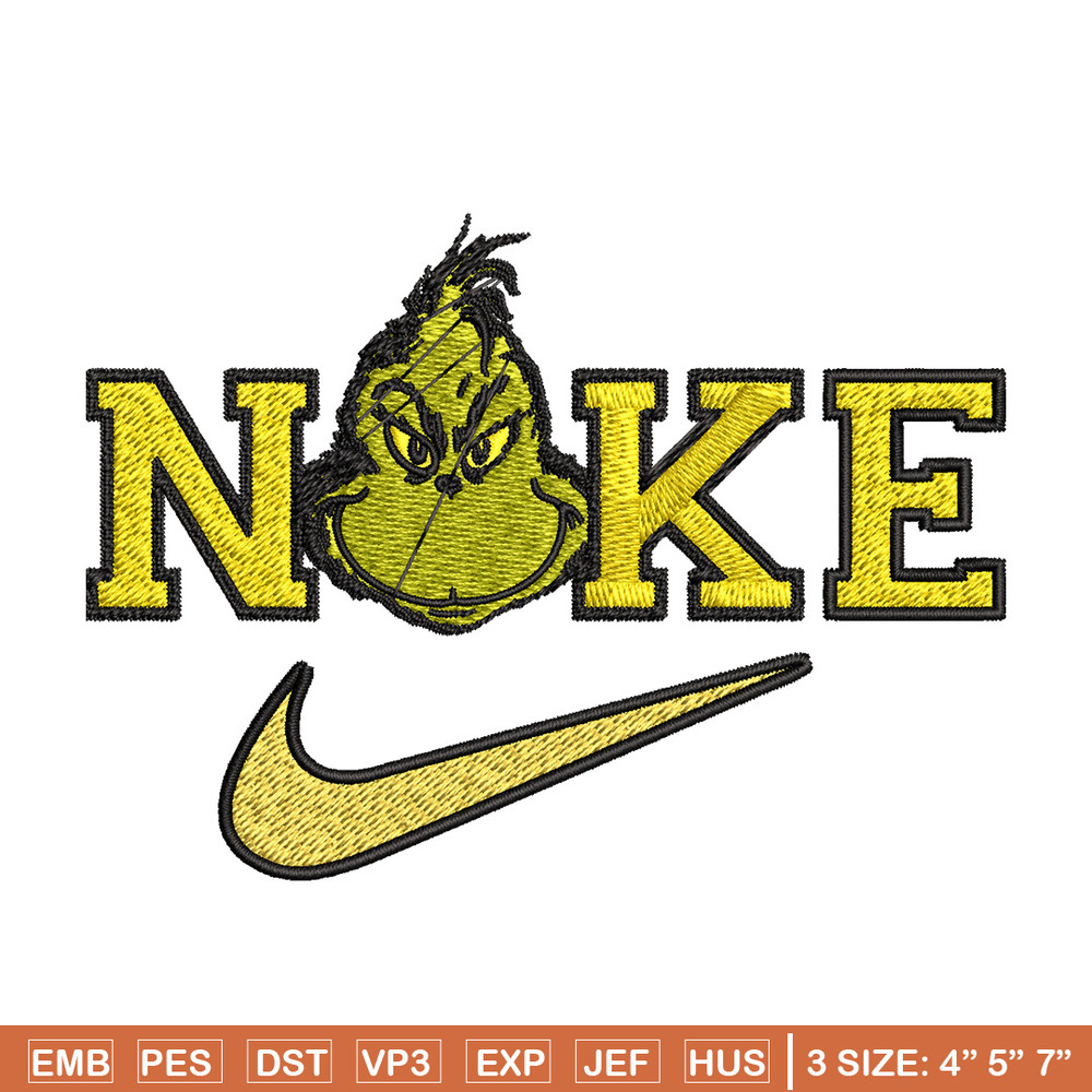Grinch x nike Embroidery Design, Nike Embroidery, Brand Embroidery, Embroidery File, Logo shirt, Digital download.jpg